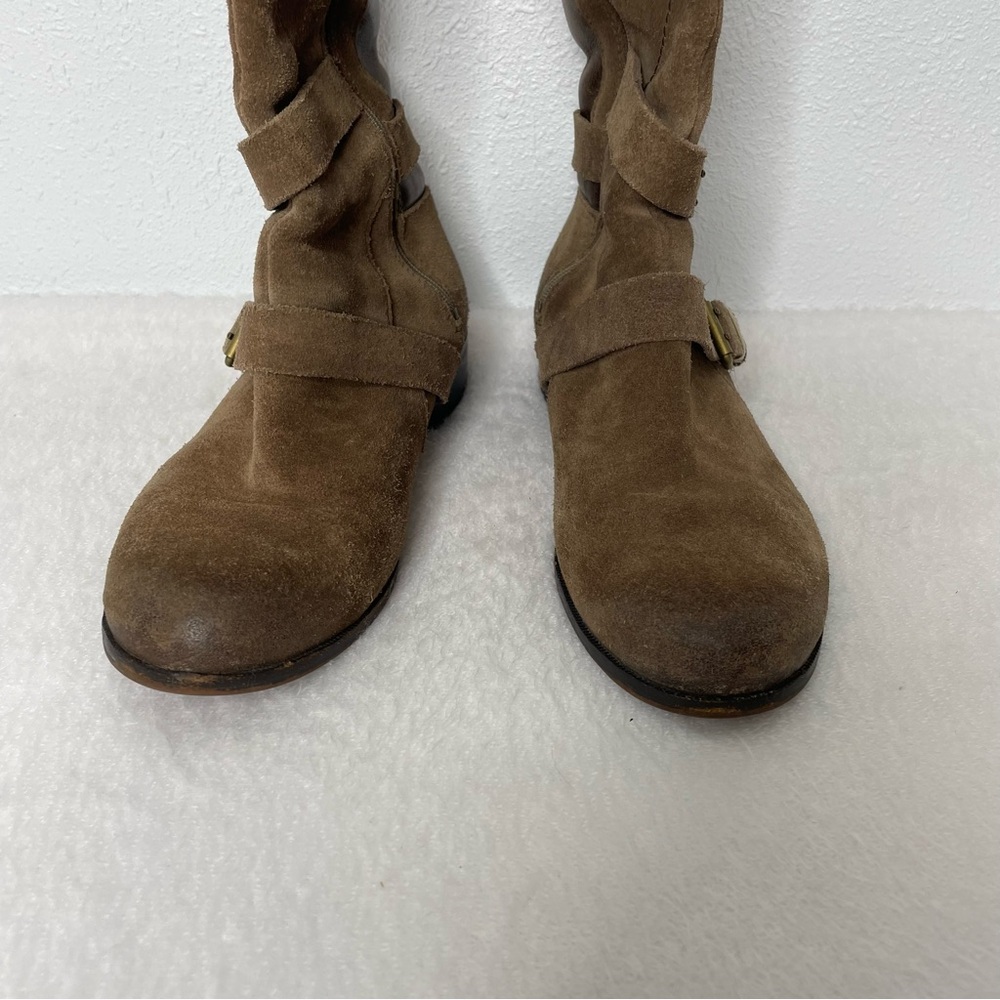 UGG Cydnee Brown Suede Leather Tall Riding Boots size 8.5 - Picture 4 of 16
